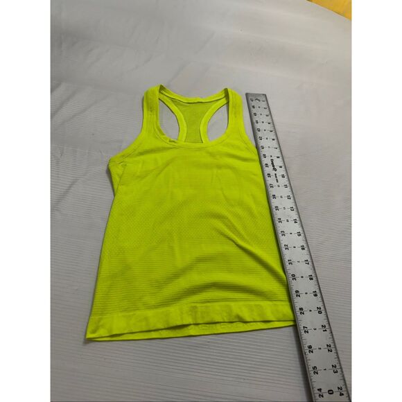 Lululemon Swiftly Tech Racerback Electric Lemon Tank Top Size 2 - Picture 4 of 7